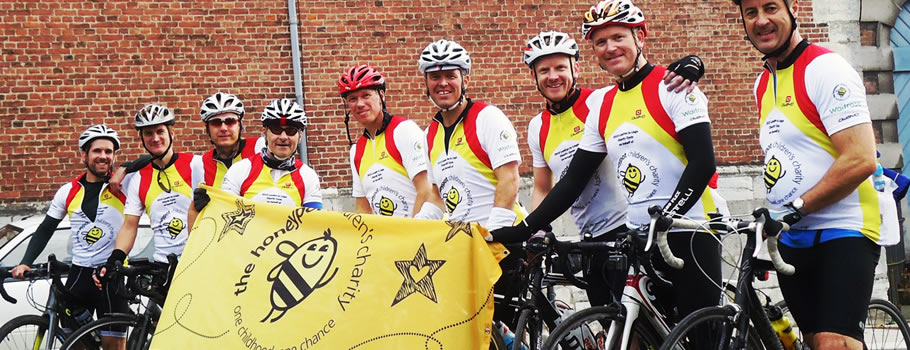 John Lewis London to Liege Cycle Ride Raises £22,000 for HoneyPot Children’s Charity